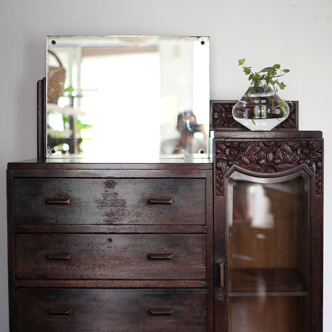 shanghai art deco chest with mirror 